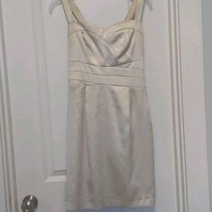 Romy Sleeveless, Champagne, Mini Evening Dress